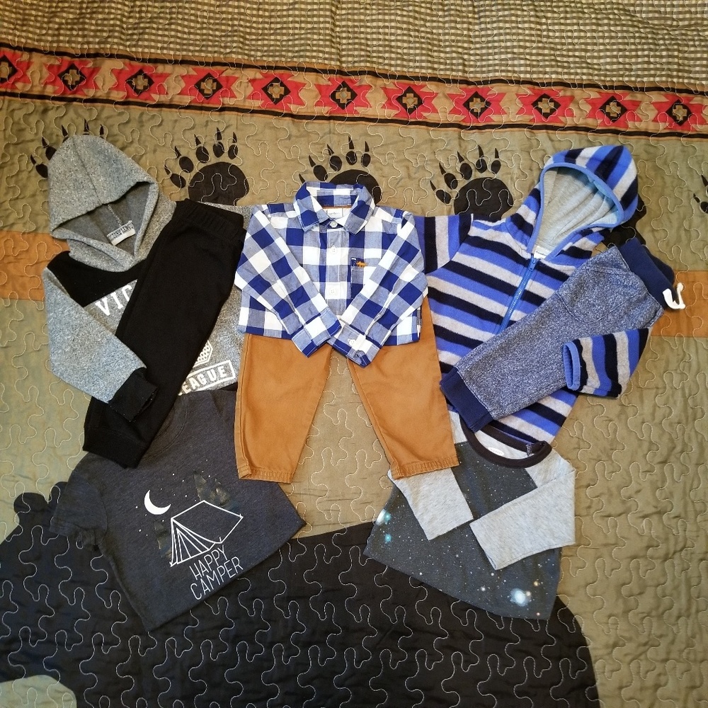 8pc 12m and 12m-18m baby boy lot winter clothes